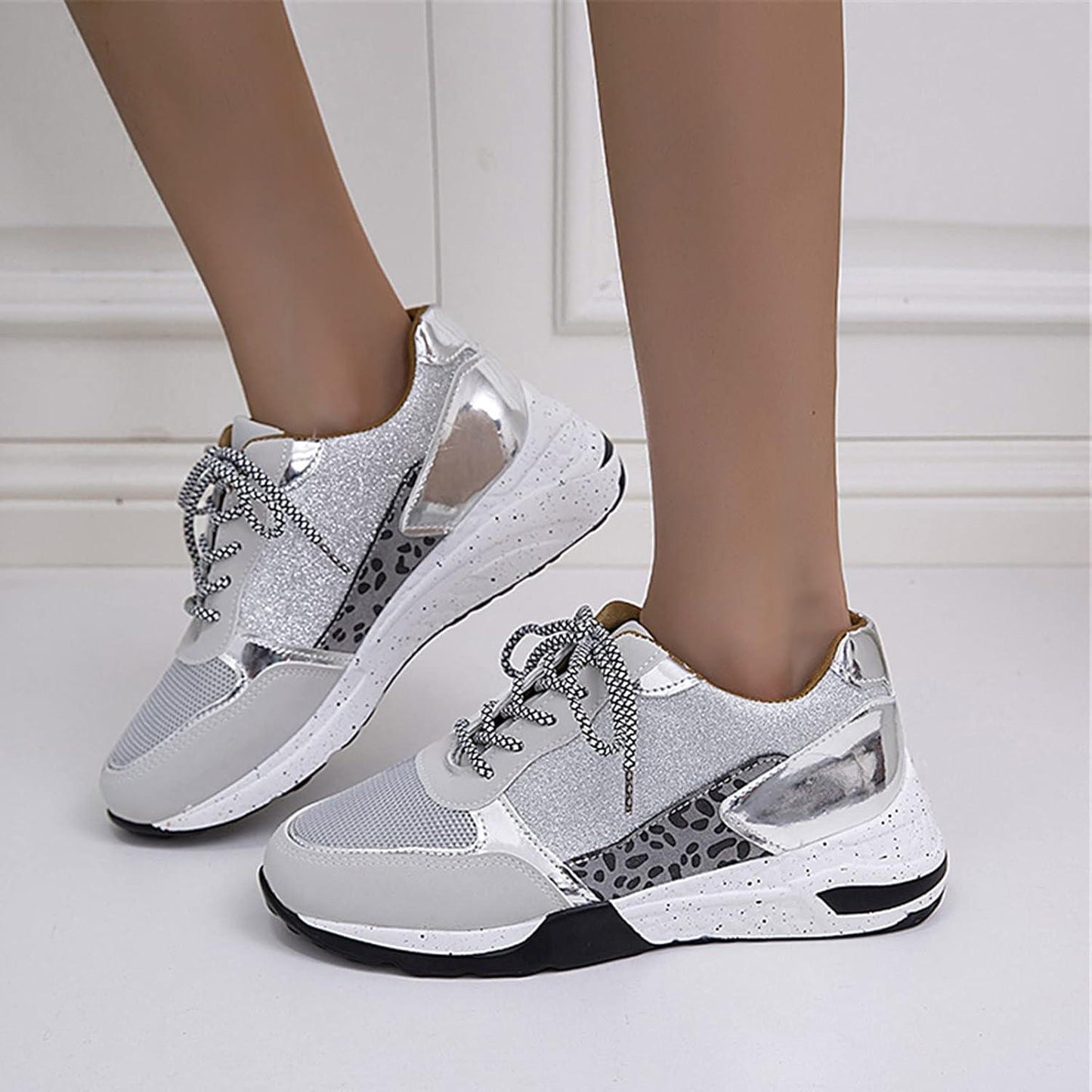 Chaussures Orthopédiques Modernes à Imprimé Léopard pour Femme - Confort Orthopédique