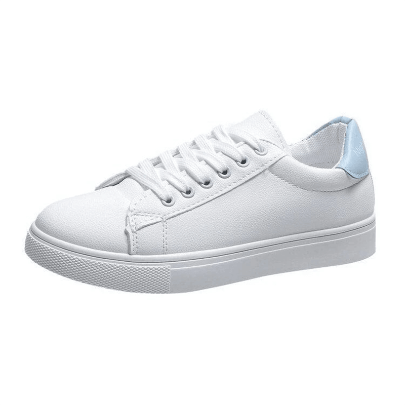Basket en cuir blanc pour femmes - Confort Orthopédique
