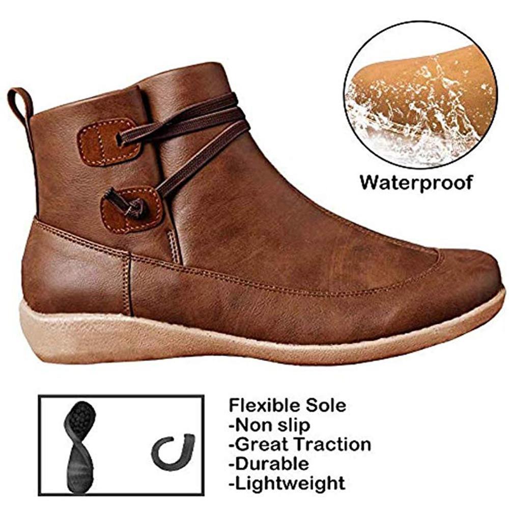 Chaussures orthopédiques d'automne et d'hiver, de couleur unie pour femmes - Krisy Confort Orthopédique