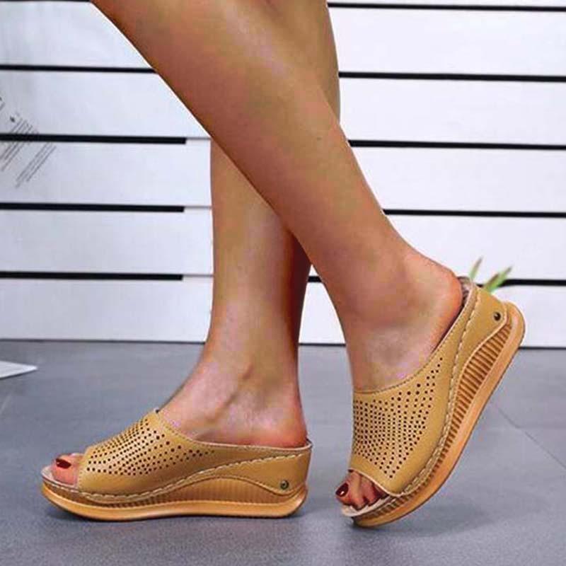 Sandales Talons compensés confortables pour femmes - Ceyano Confort Orthopédique