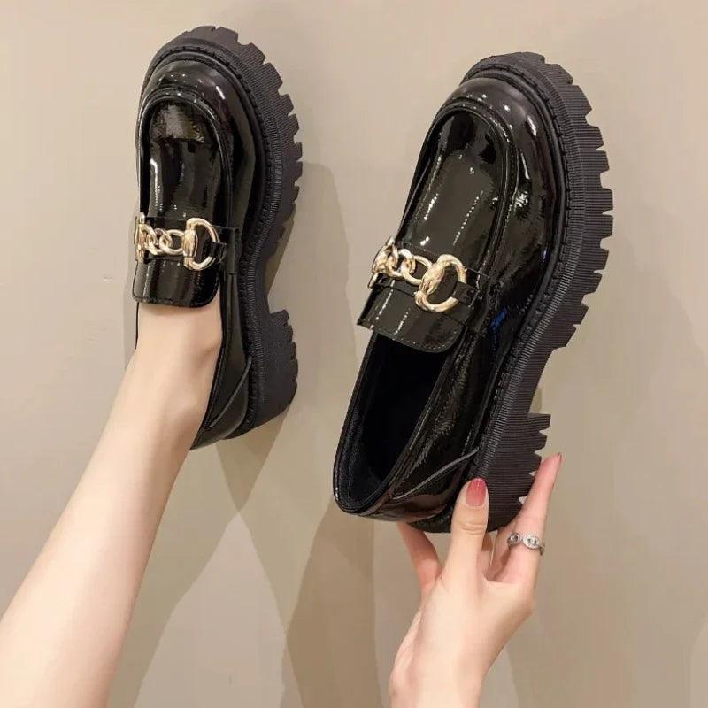 ROXANNE - Mocassins noirs à mors Confort Orthopédique