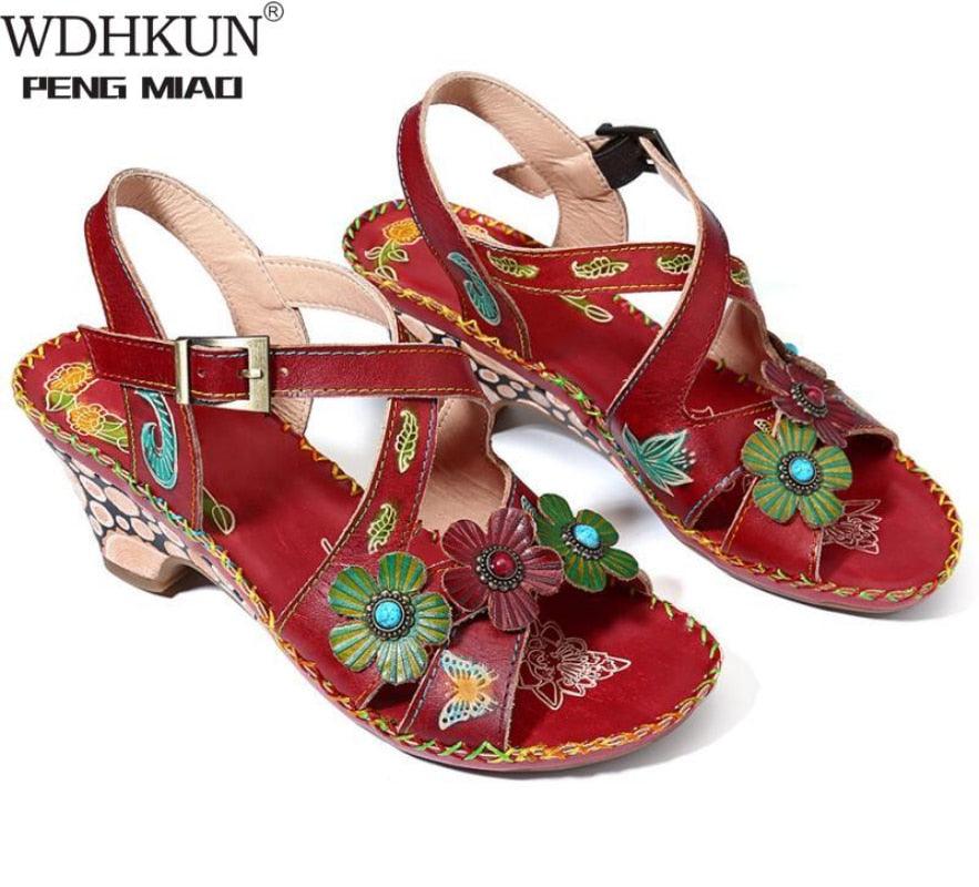 Sandales Compensées pour Femme - Bamolor Confort Orthopédique