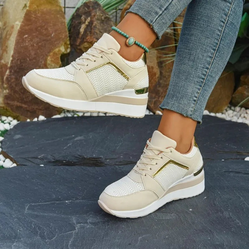 Basket orthopédique femme - Sneakers légères à semelle épaisse et
