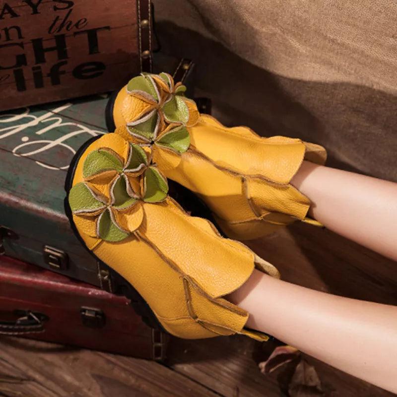 Chaussures Orthopédiques Femme Leon V265 - Cuir Véritable, Semelle Ergonomique Antidérapante - Ultra Confortables