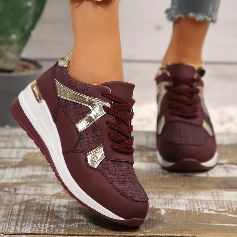 Basket orthopédique femme - Sneakers confortables à semelle épaisse non