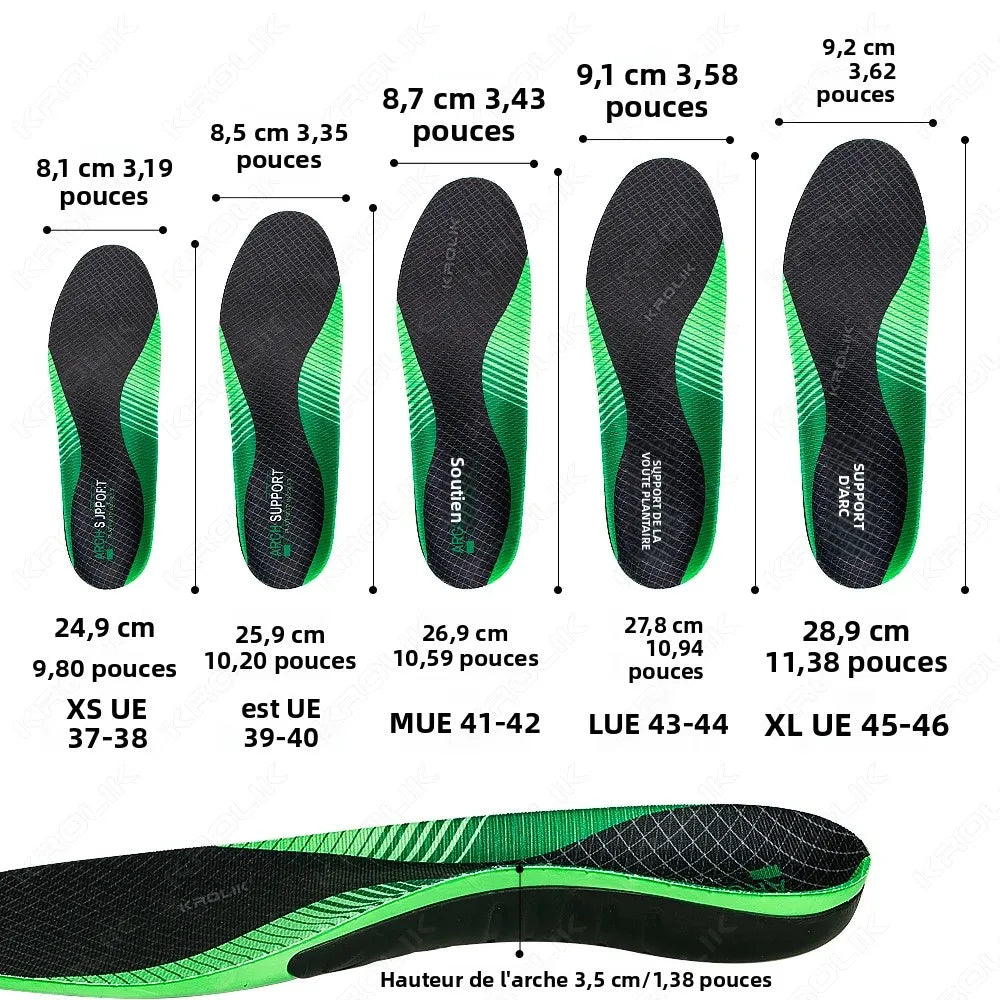 Collection Mode - Semelles orthopédiques confortables avec absorption des