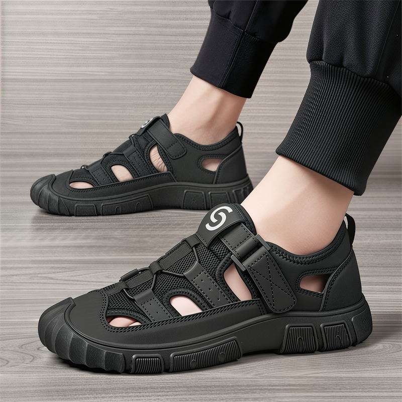 Sandale homme confortable - 42 / Black