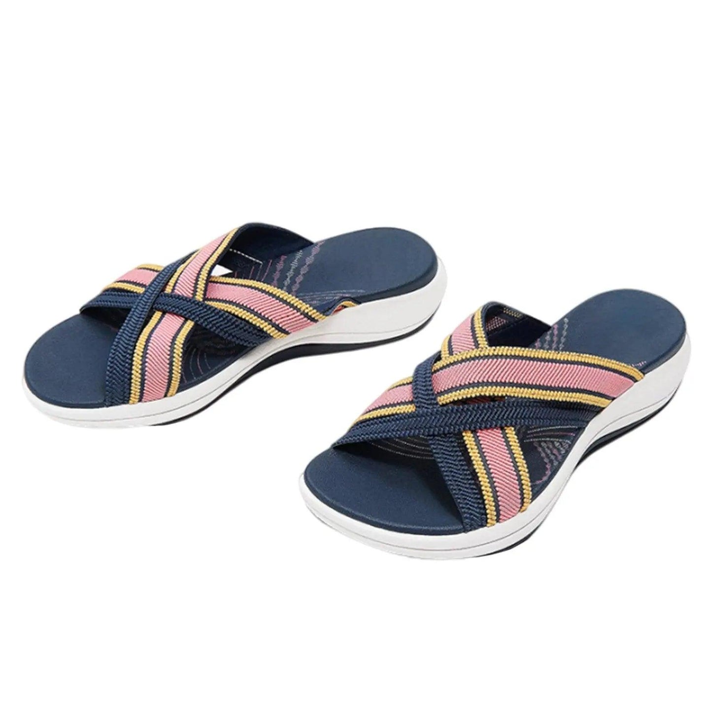 Sandales orthopédiques élastiques croisées - Confort Orthopédique