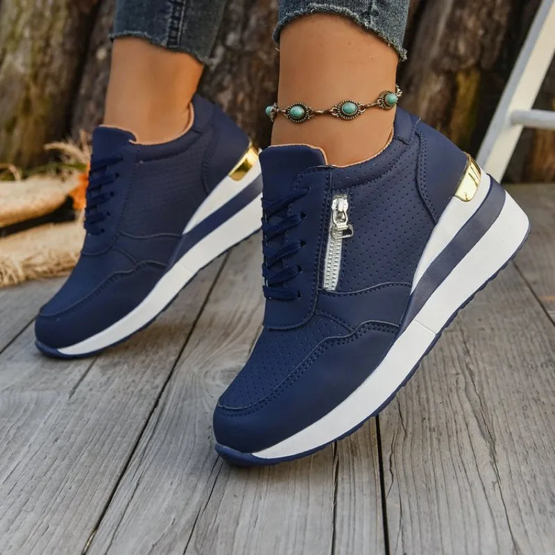 Basket orthopédique femme - Sneakers légères à semelle épaisse et