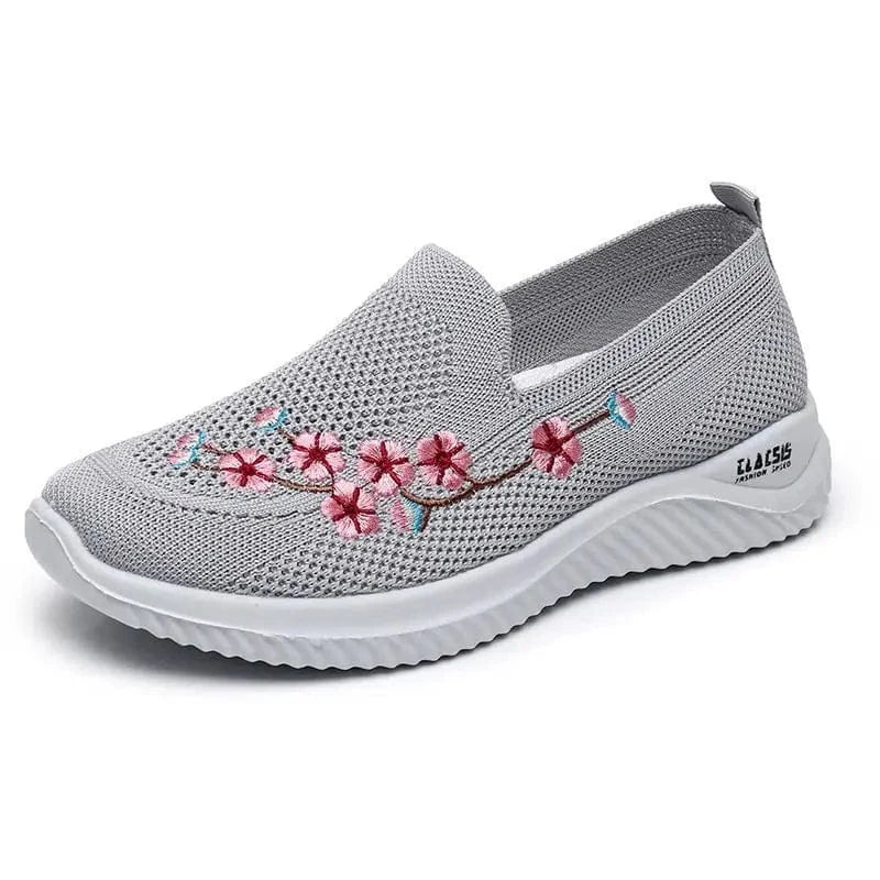 Basket Orthopédique Homme et Femme à Motif Floral - Noir / 40