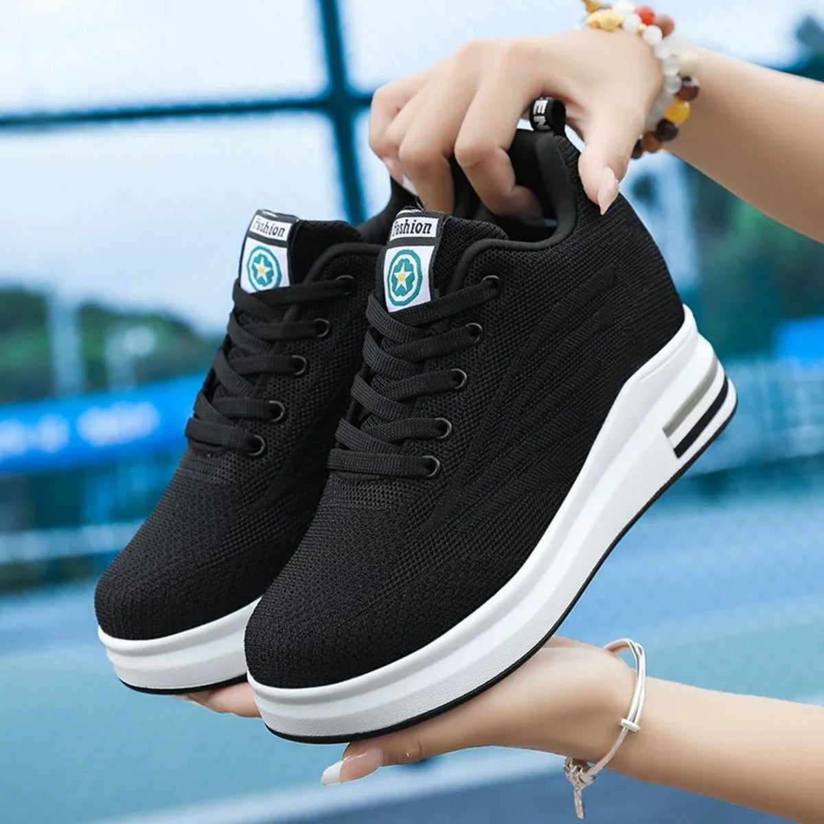 Basket femme avec talon - 36 / Blanc