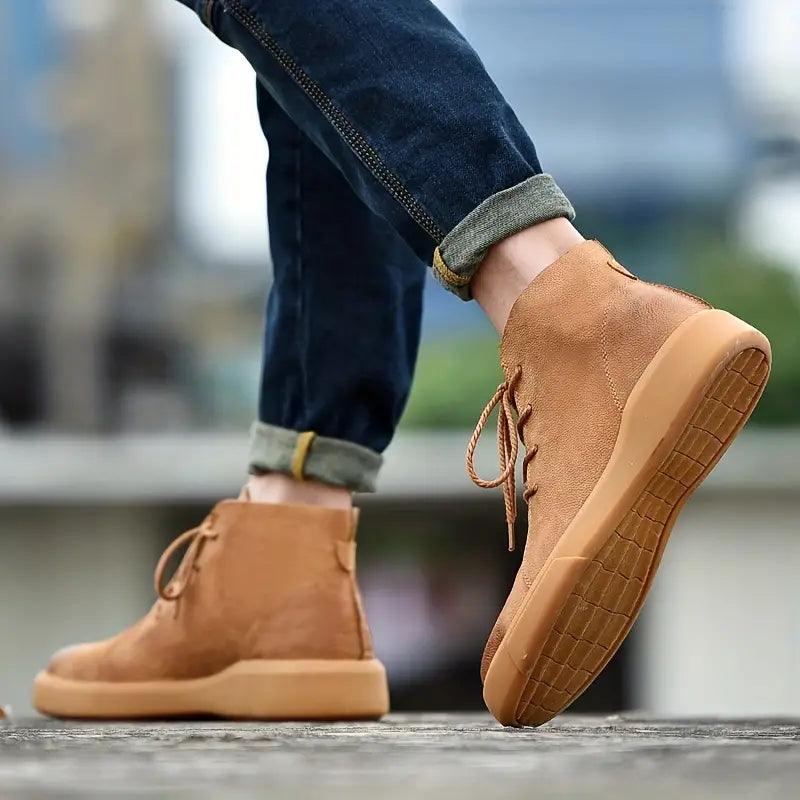 AcrosBoots - Bottes à lacets en cuir Confort Orthopédique