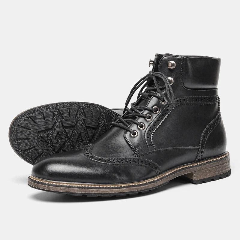 Bottines en cuir marron pour homme - 43 / Sienna