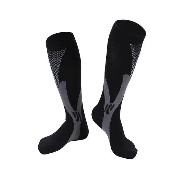 Chaussette Orthopédique Femme Montante pour Varices et Jambes Enflées - Bleu / S-M