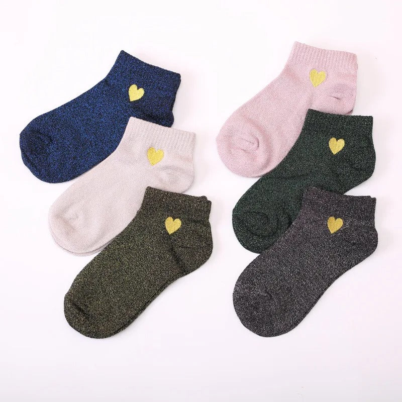 Chaussettes coeur - 36 / Vert