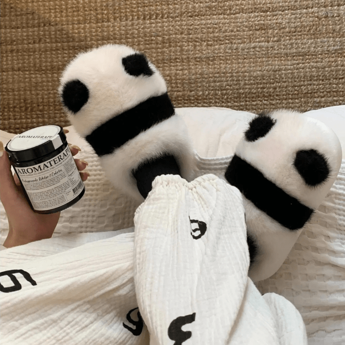CHAUSSON ORTHOPÉDIQUE FEMME CHAUDS RIGOLOS PANDA - Confort Orthopédique