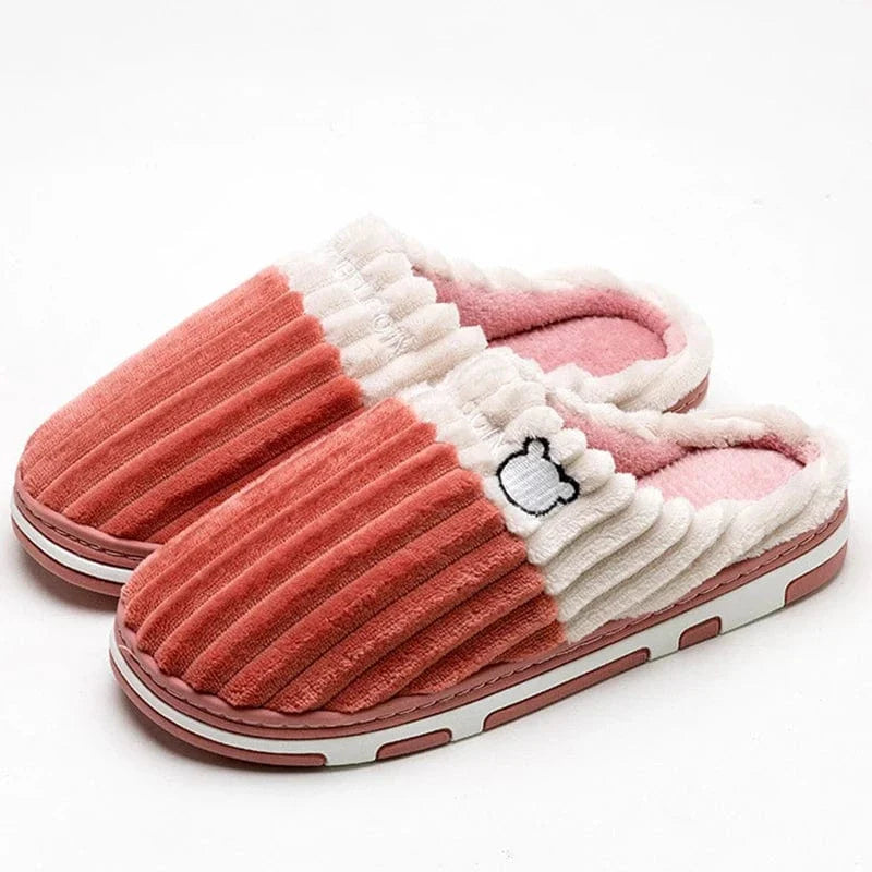 Chaussons Orthopédique de Maison en Fourrure pour Femme - Rose / 36-37