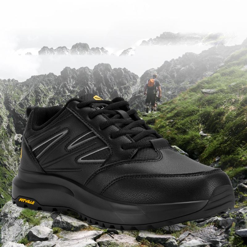 Chaussures de randonnée grande largeur pour homme - 40 / Black
