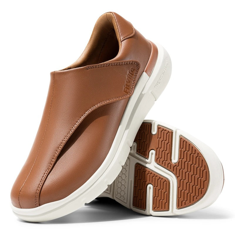 Chaussures à scratch faciles à enfiler pour personne âgée - 44 / Chocolate