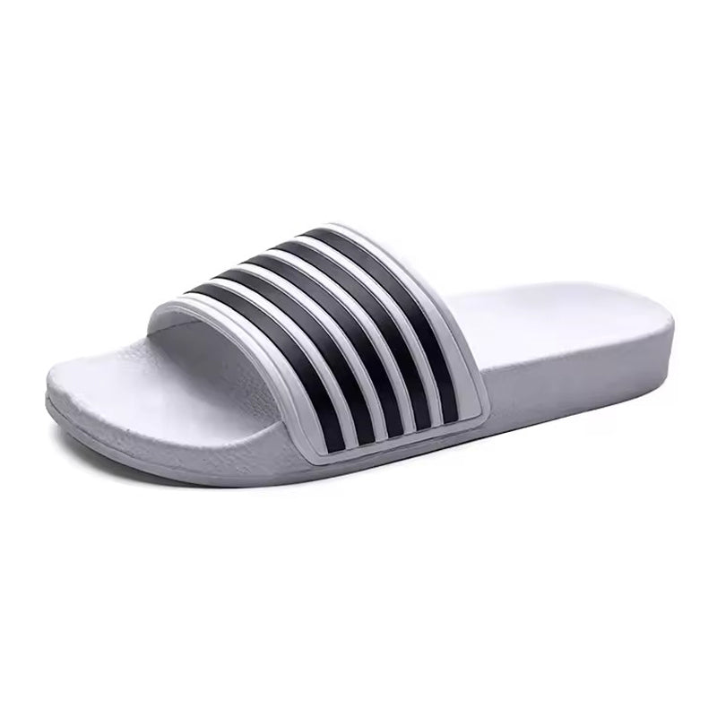 Claquette orthopédique homme style sportif à bandes - Blanc / 48