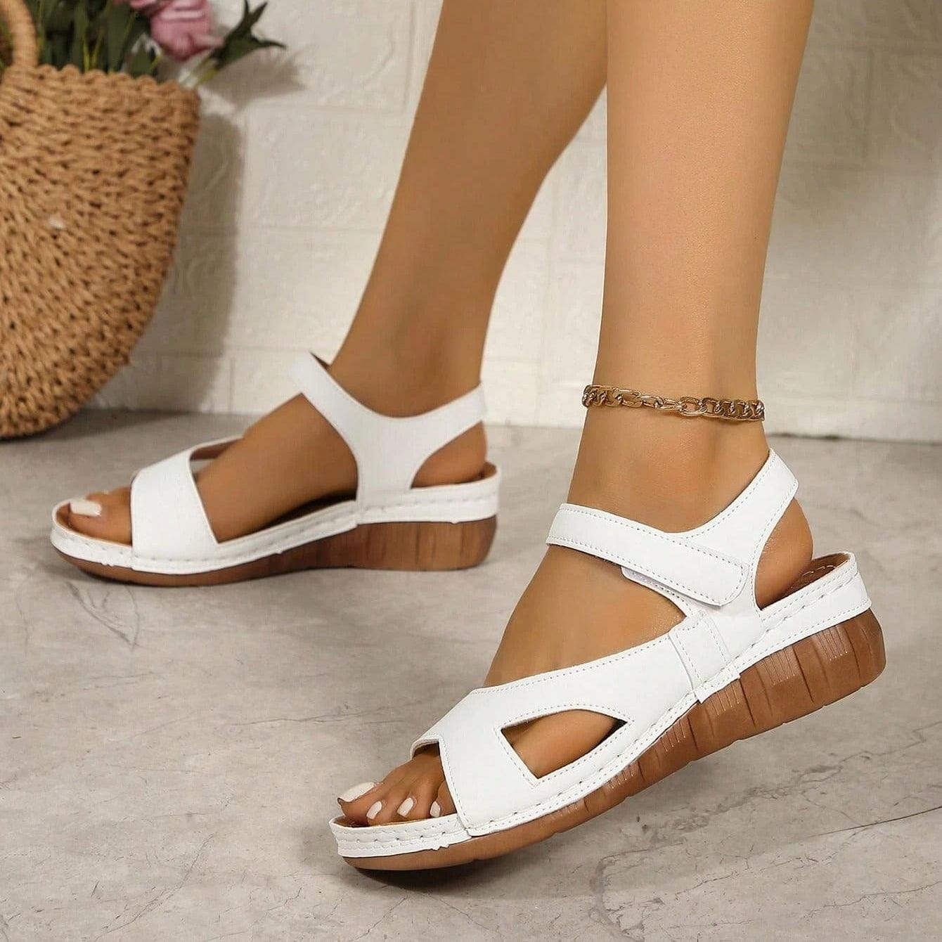 Claquette Orthopédique Femme en Simili Cuir Souple - 40