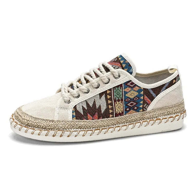 Espadrilles élégantes pour homme – finition luxe - 38 / Blanc
