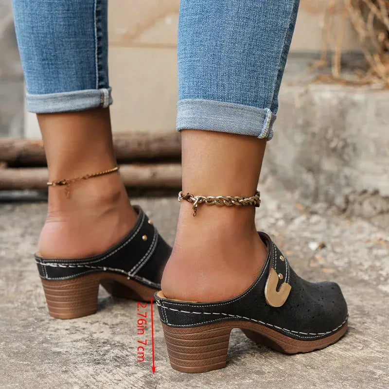 Sandale Orthopédique Femme avec Talon Compensé - 38