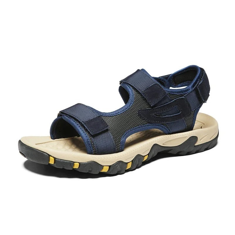 Sandales à scratch pour homme - 44 / Orange