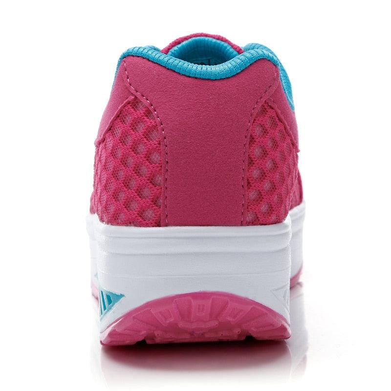 Chaussures Toning confortable à lacets en maille pour femmes Confort Orthopédique