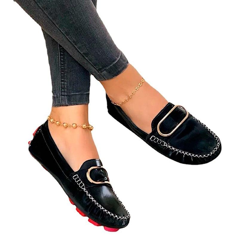 Mocassin pour femme avec boucle en métal - Melinda Confort Orthopédique