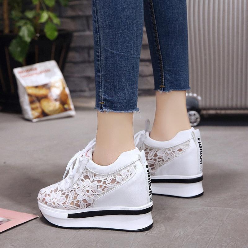 Chaussures femme en dentelle Flower Confort Orthopédique
