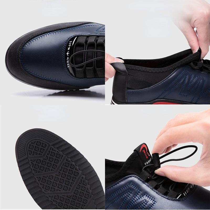 Chaussures en cuir décontractées pour hommes - Bitstyle Confort Orthopédique