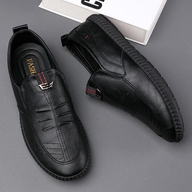 Mocassins en cuir à enfiler pour hommes - Sergy Confort Orthopédique