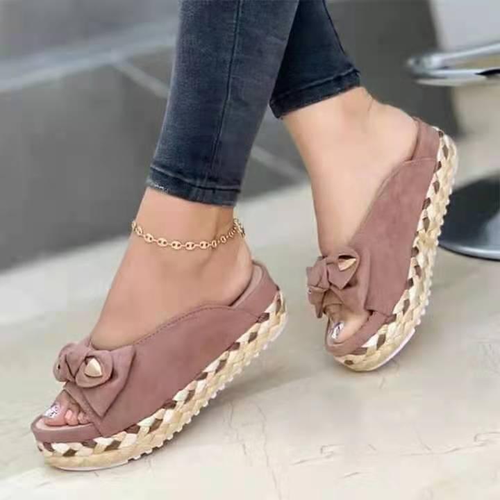 Sandales Femmes Été Orthopediques Antidérapantes Bohême - Bout Ouvert Confortables Plateforme Talon Bloc - Chaussures Respirantes Mode