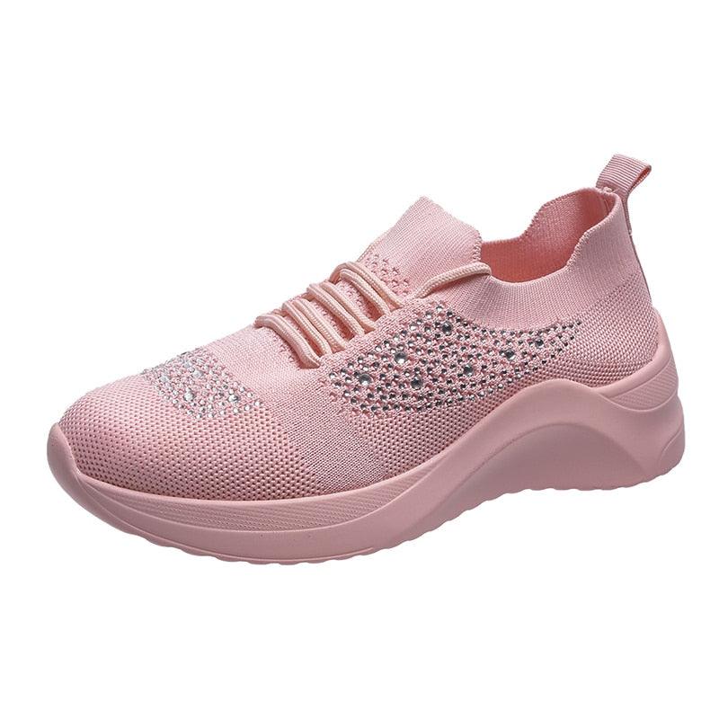 Chaussures de marche décontractées à paillettes pour femmes Confort Orthopédique