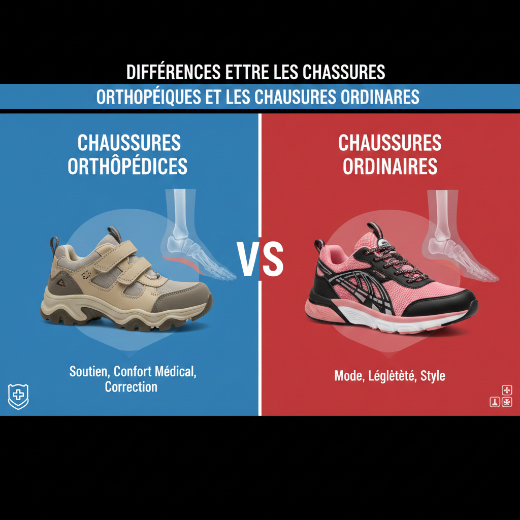 Différences entre les chaussures orthopédiques et les chaussures ordinaires