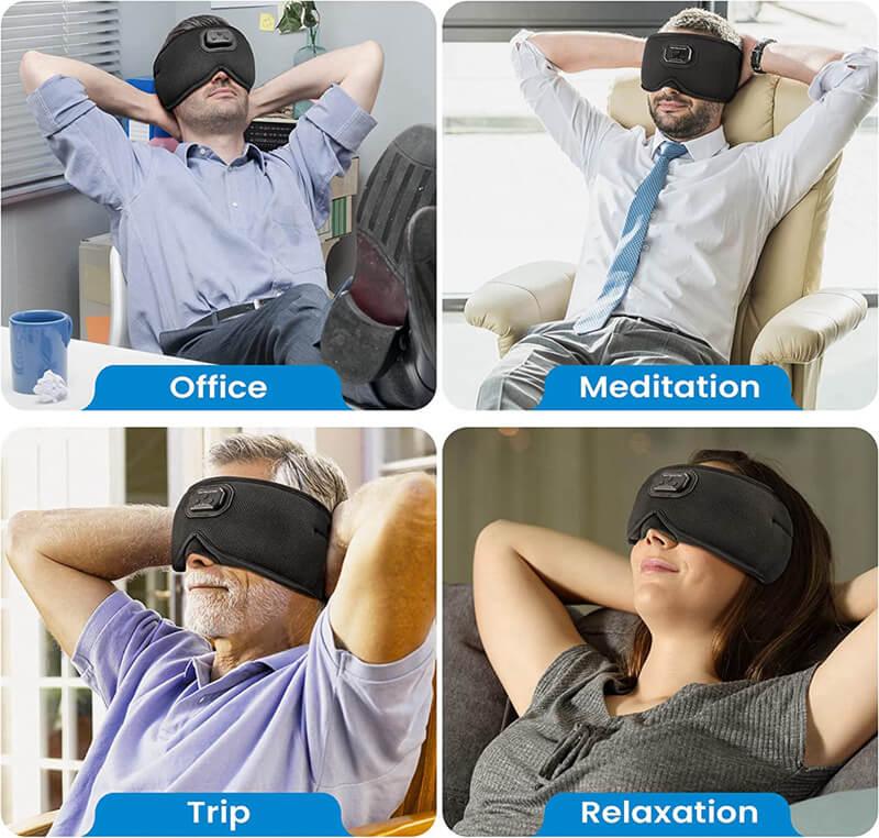 Masque De Nuit 3D Pour Dormeurs Latéraux - Couverture Oculaire Respirante - Voyage, Avion, Sieste - Tissu Polyester Doux - 9