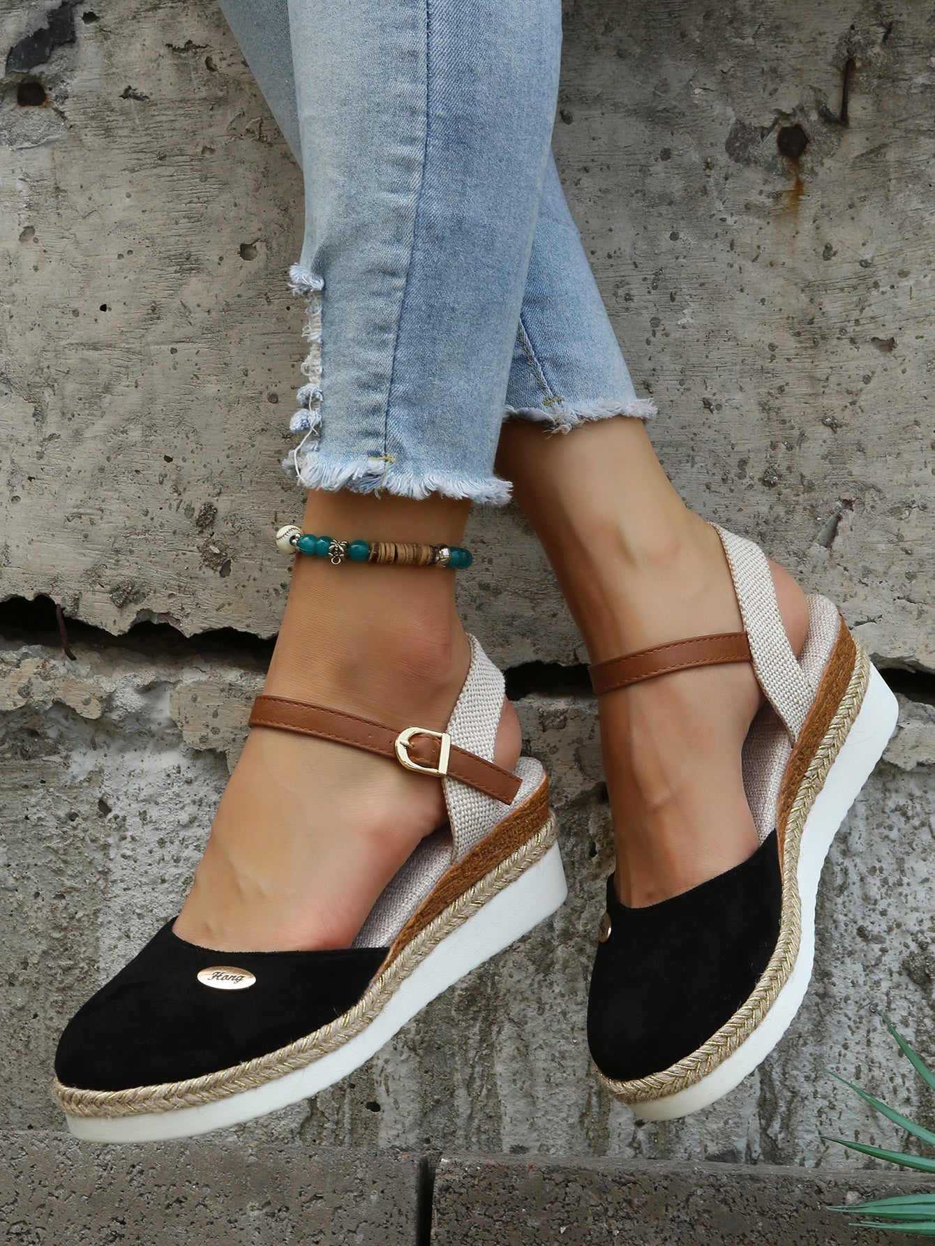 Espadrilles orthopédiques chic pour femmes - Marron / 37