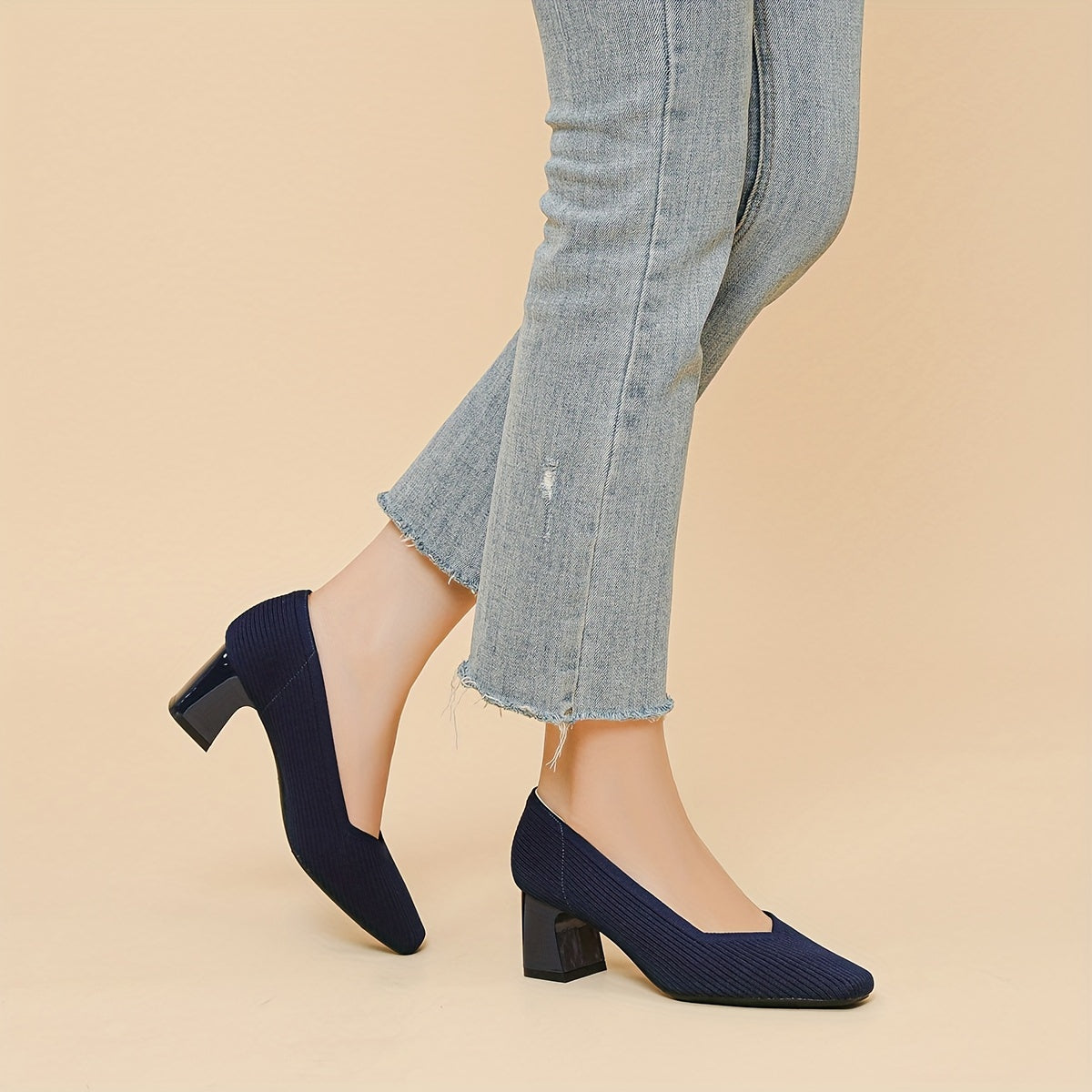 Marie™ – Escarpins confortables à talon stable pour un maintien sans douleur - Bleu / 35