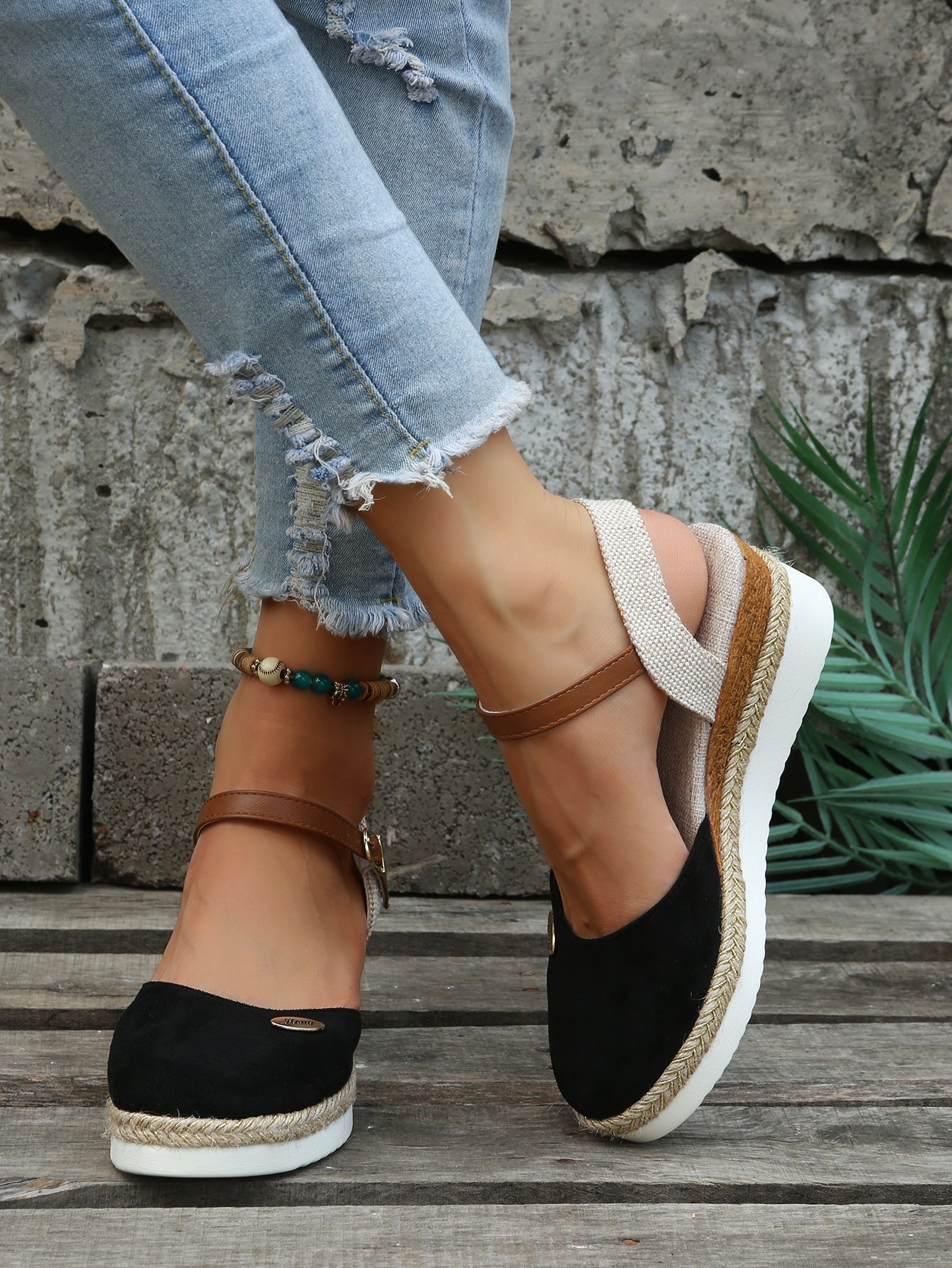 Espadrilles orthopédiques chic pour femmes - Marron / 39