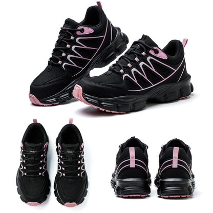 Chaussures De Sécurité Rose Orthopédiques Ergonomiques Et Élégantes À Bout En Acier Pour Femme Confort Orthopédique