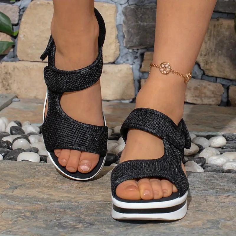 Sandales orthopédiques femme en Maille - Confort Orthopédique
