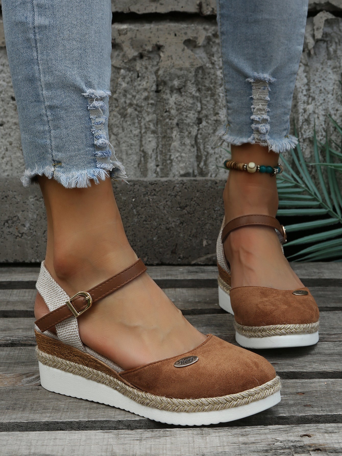 Espadrilles orthopédiques chic pour femmes - Marron / 41