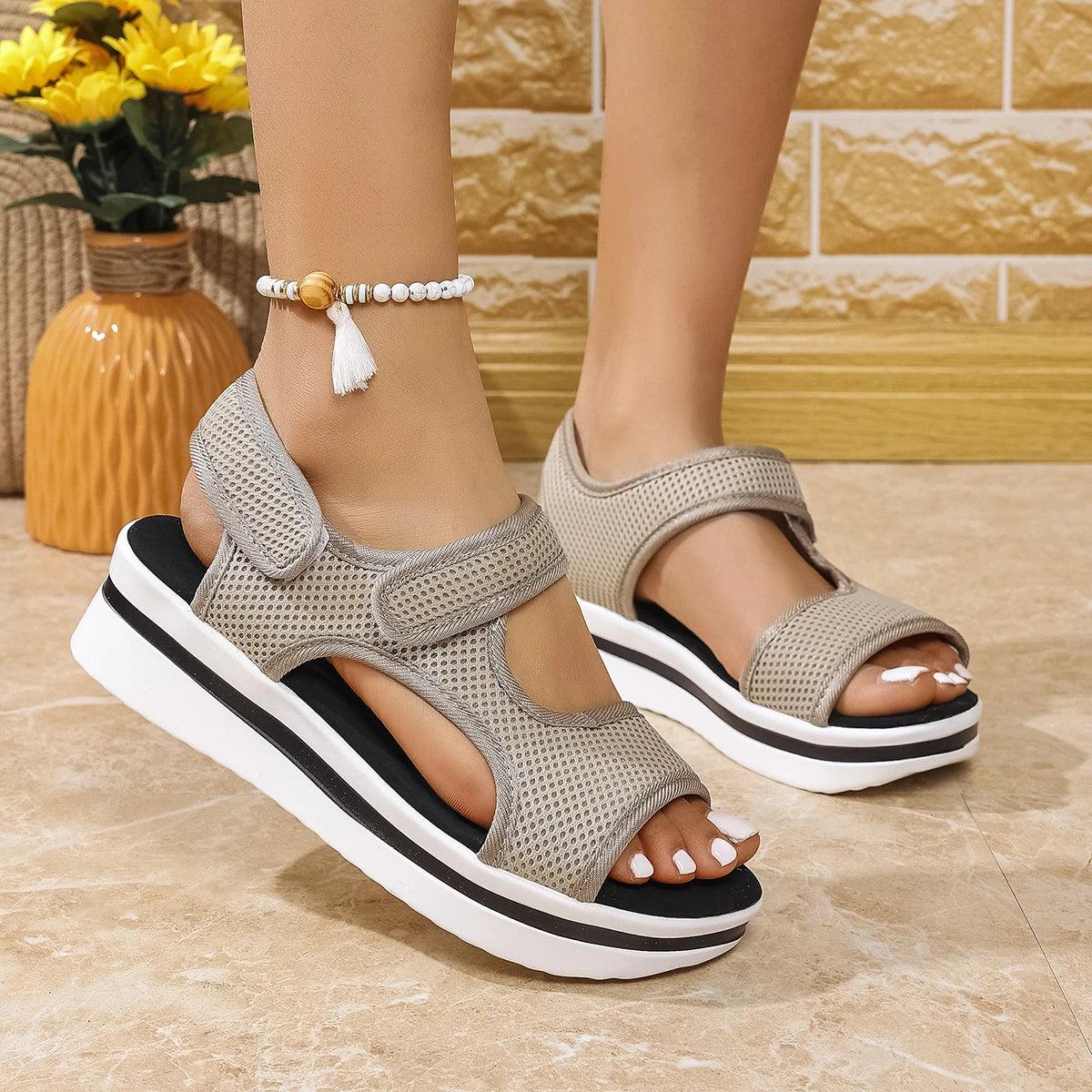 Sandales orthopédiques femme en Maille - Confort Orthopédique