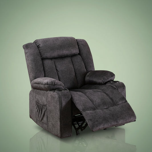 Fauteuils orthopédiques - Fauteuil relax avec repose-pieds et porte-go - Marron