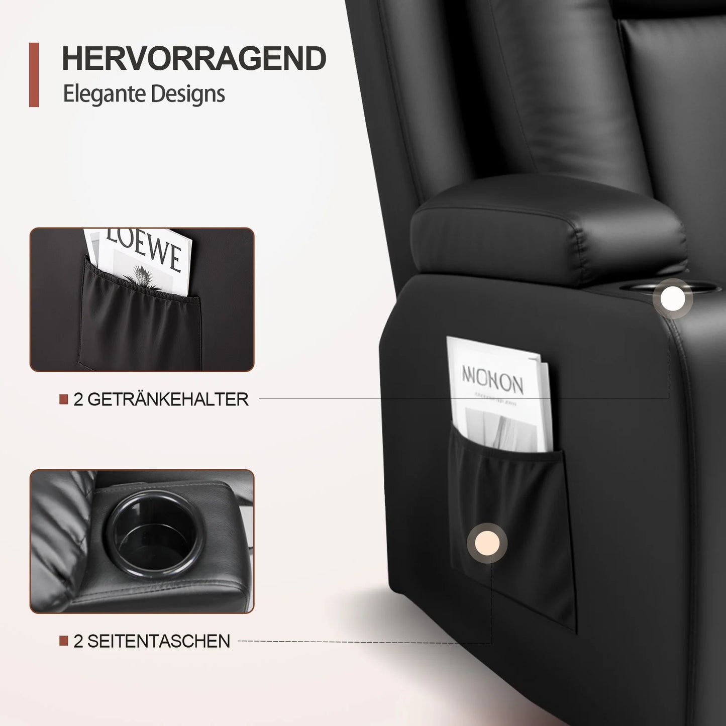 Fauteuils orthopédiques : relax inclinable avec repose-go - Gris Clair / Un Siège