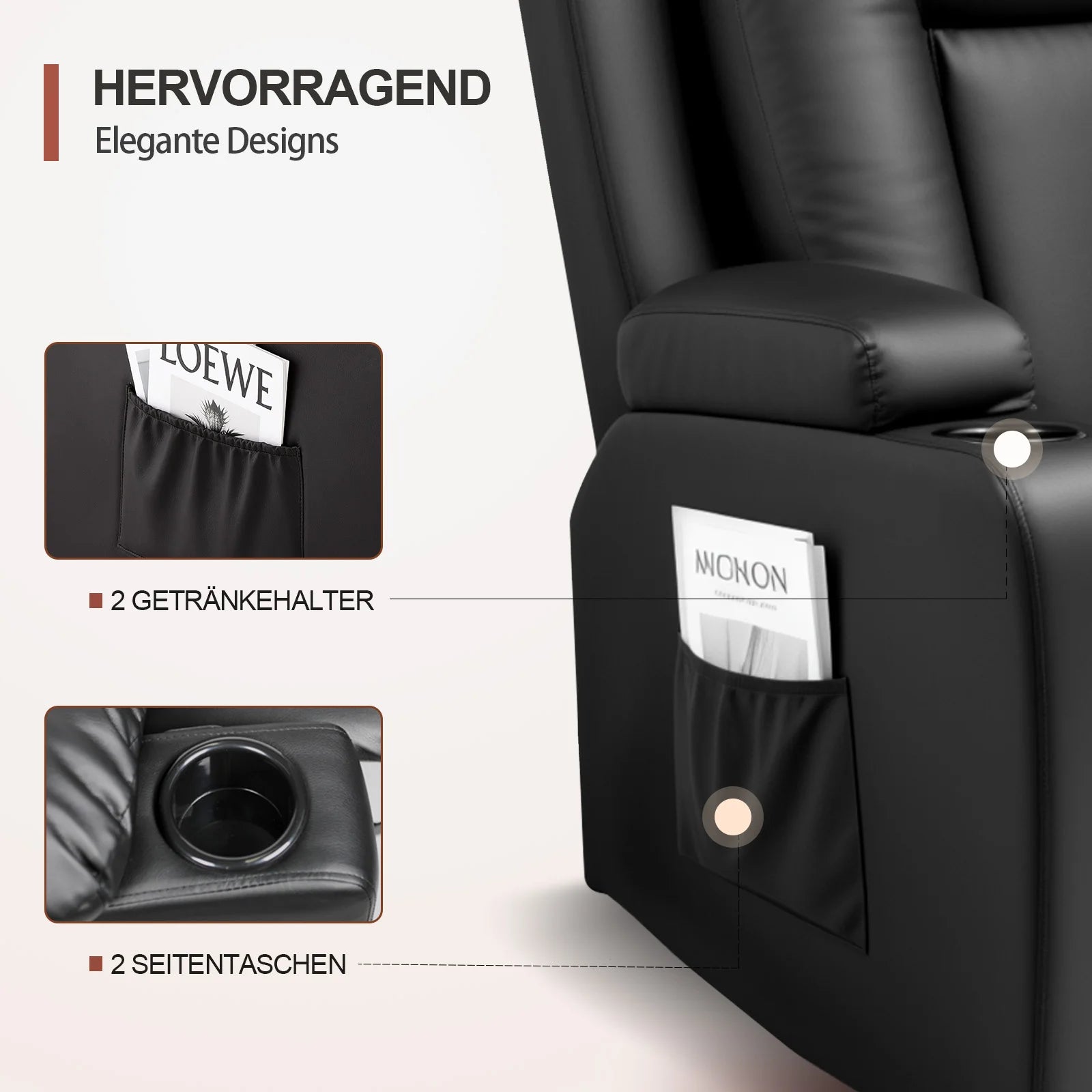 Fauteuils orthopédiques : relax inclinable avec repose-go - Gris Clair / Un Siège