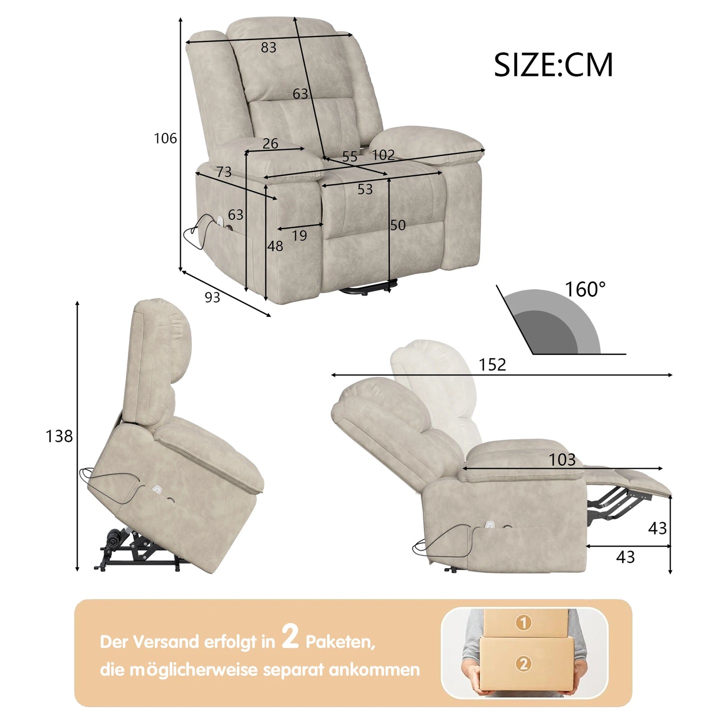 Fauteuils orthopédiques - Relax électrique avec massage intégré - Image 3