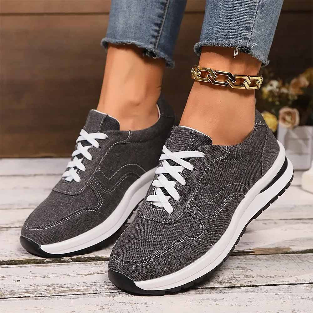 Basket en jean femme - 37 / Anthracite