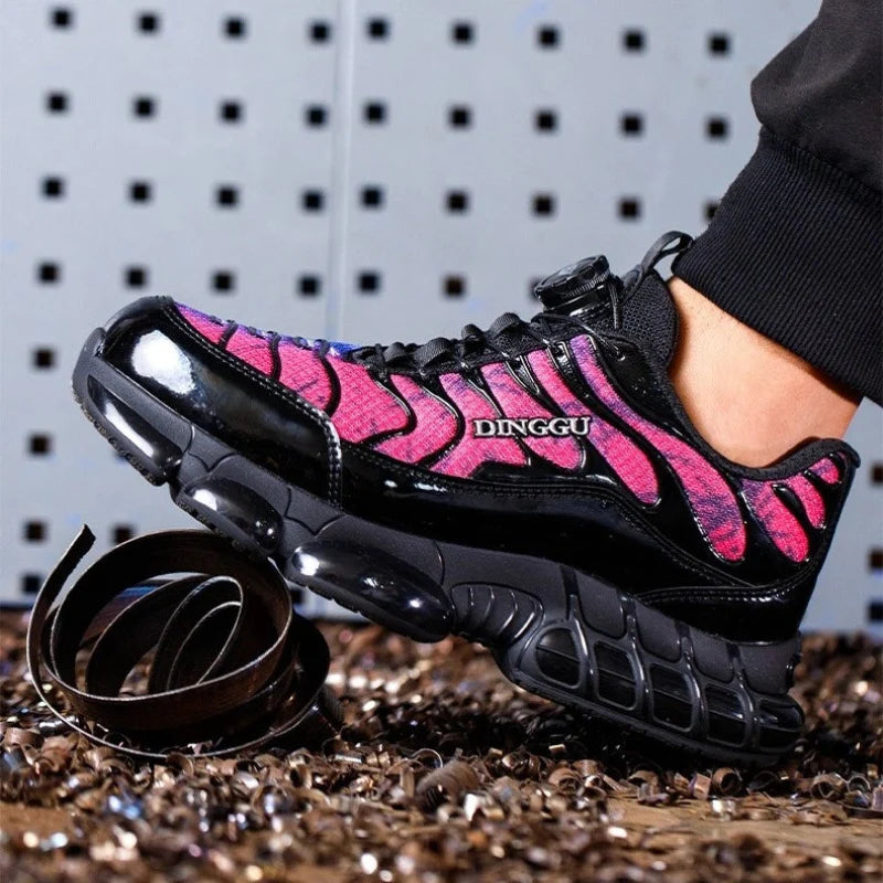 Baskets de Sécurité Homme Style Tn Requin avec Fermeture à Bouton Rotatif - Noir / 45